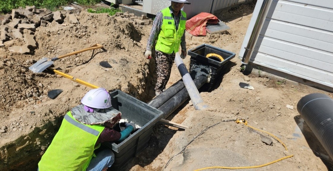 PE집수정 천공 및 접합1